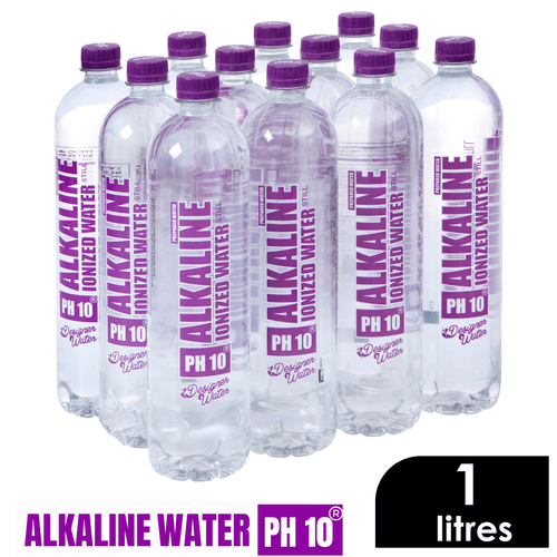 Designer Water PH10 Alkaline Ionized Water – 12 x 1L
